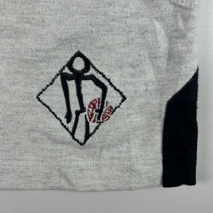 M - 1990's Adidas Grey Streetball Fleece Half-Zip Hoodie