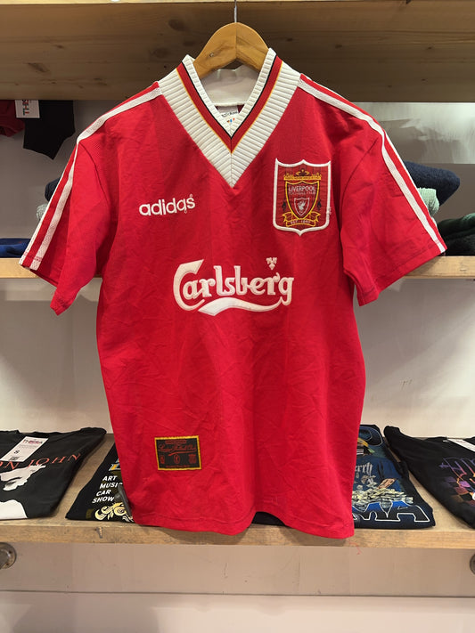 1995-1996 Liverpool FC Adidas Home Football Shirt - S