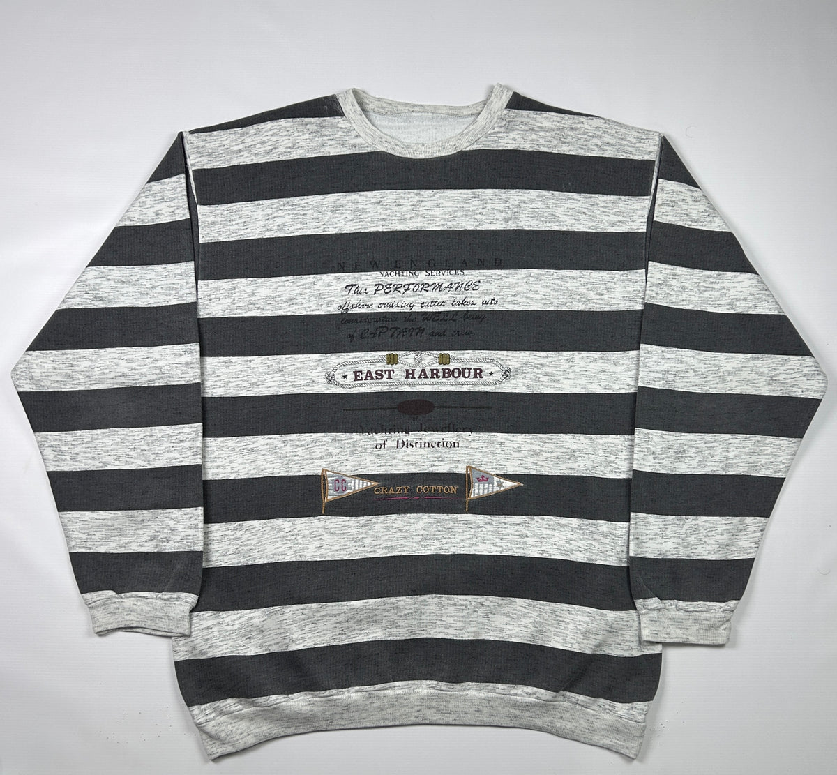 XL - Crazy Cotton East Harbour Striped Sweatshirt
