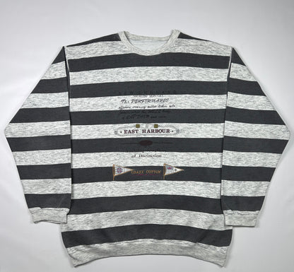 XL - Crazy Cotton East Harbour Striped Sweatshirt