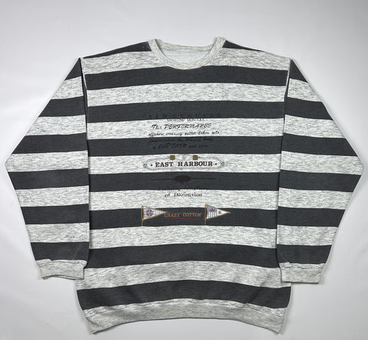 XL - Crazy Cotton East Harbour Striped Sweatshirt