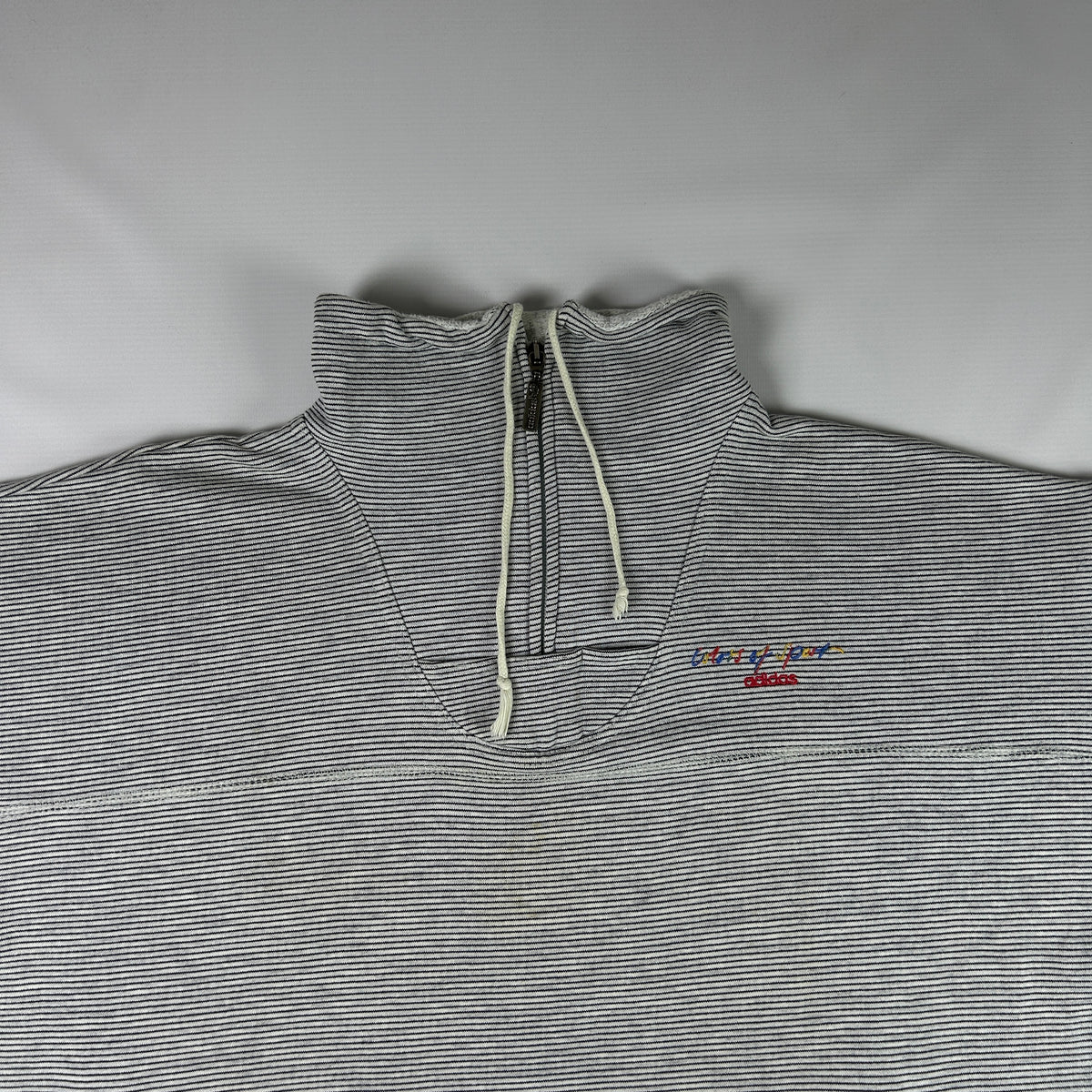 XL - 1990's Adidas Striped Half-Zip Pullover Sweatshirt