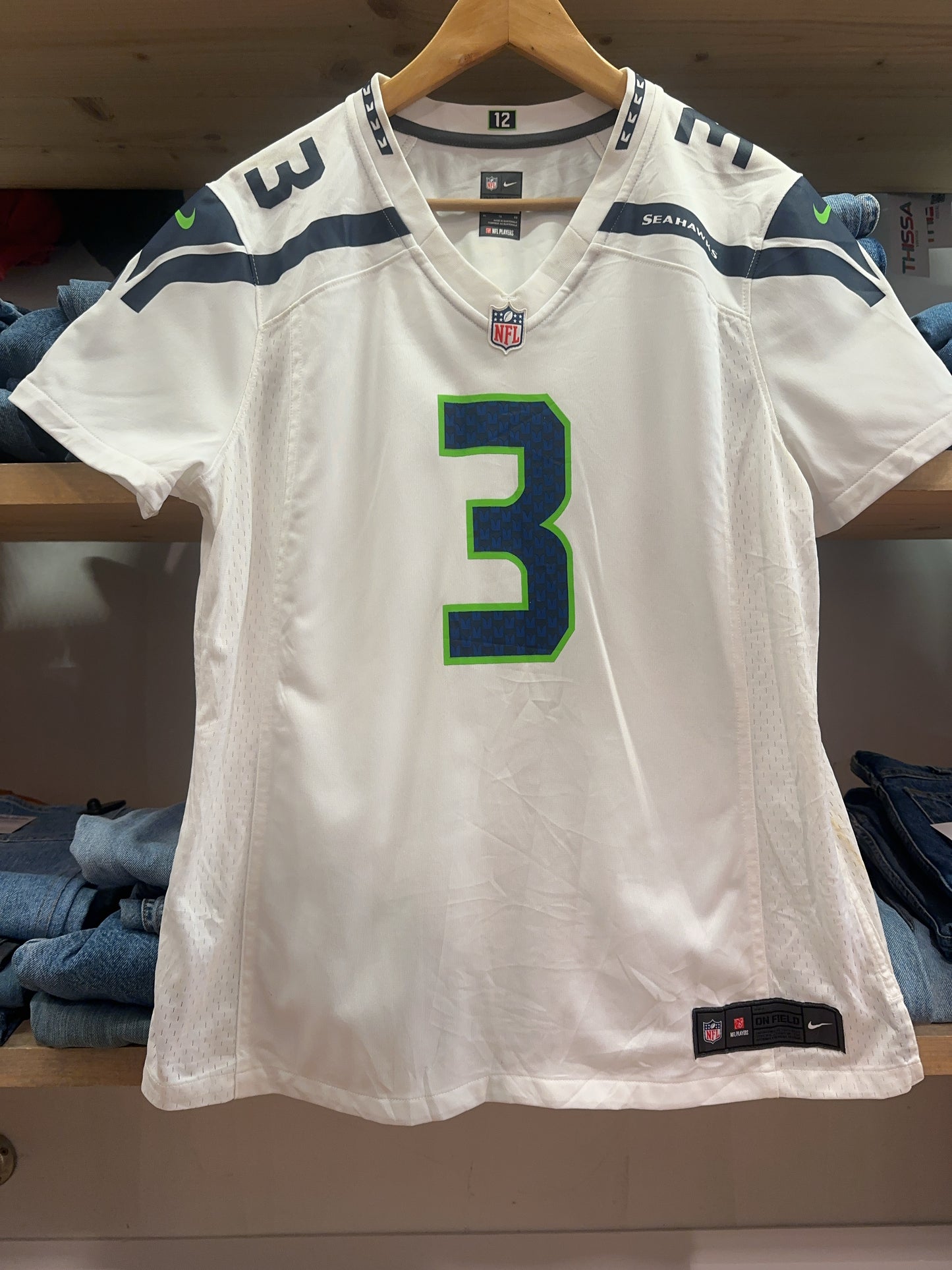 M - Seattle Seahawks American Sports (NFL) Away American Football Jersey Russell Wilson 3