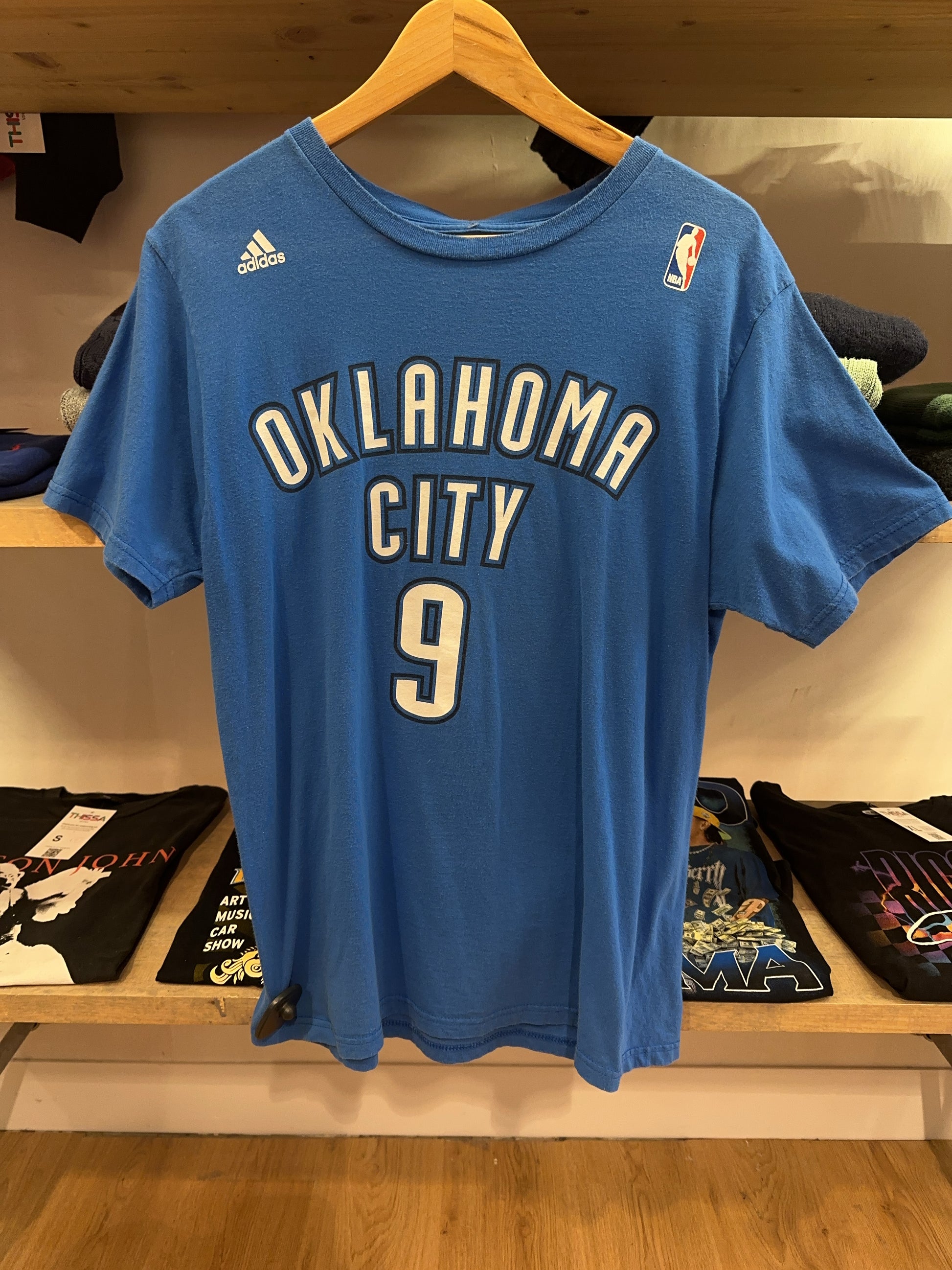 Adidas Oklahoma City Thunder Serge Ibaka #9 Blue NBA T-Shirt