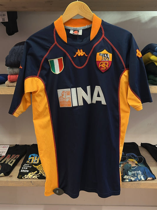 2001-02 AS Roma Kappa Third Football Shirt - L