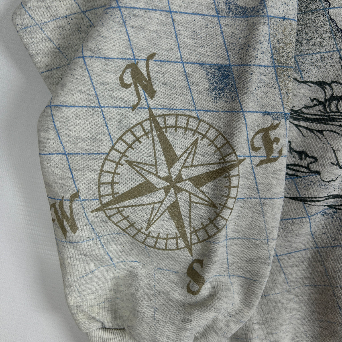 L - Vintage 1990's Art Unlimited Sailboat Quarter-Zip Sweatshirt