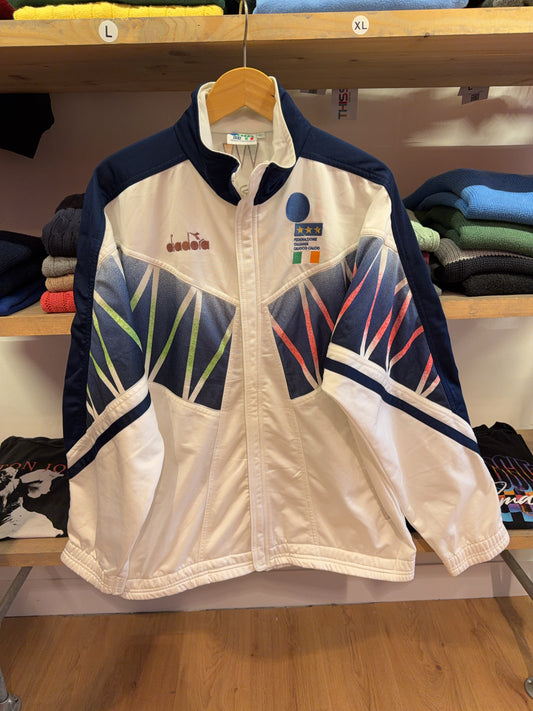 Vintage 1994 Diadora Italy World Cup National Team Football Track Jacket