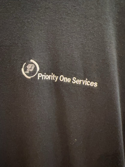 Priority One Services Black Logo T-Shirt