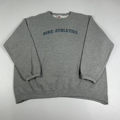XXL - Vintage 1990's Nike Athletics Spellout White Tag Sweatshirt