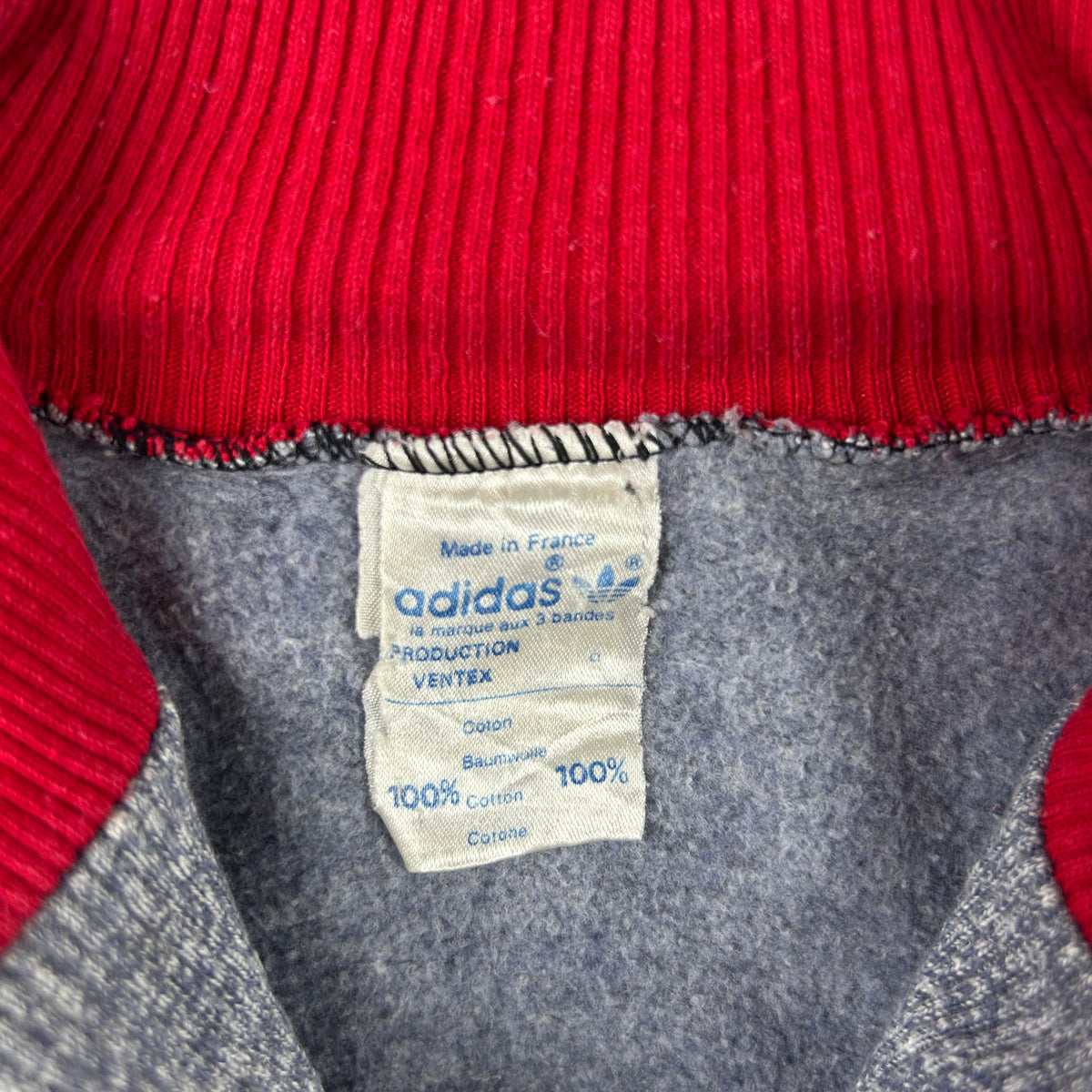 S - Vintage 1970's Adidas Quarterzip
