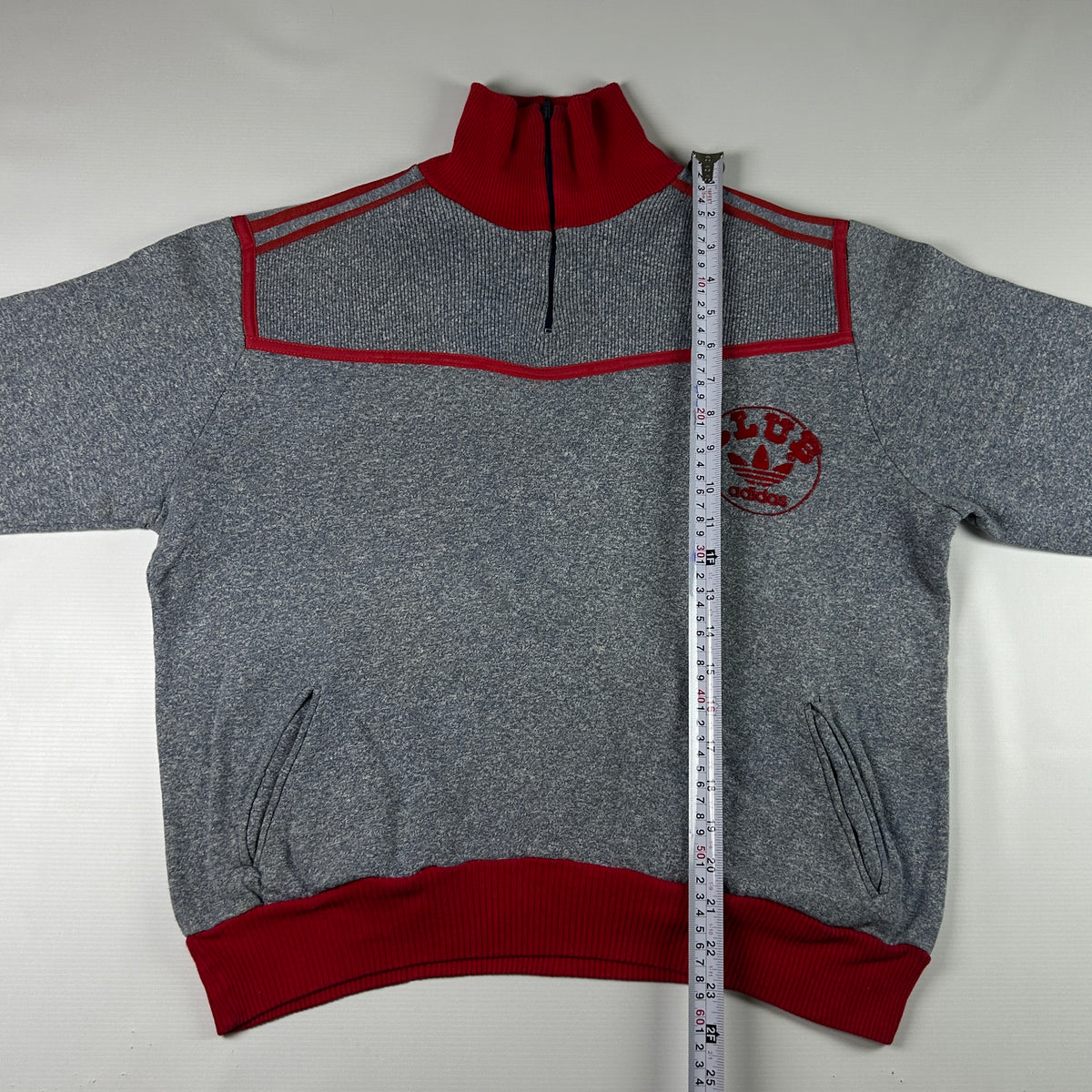 S - Vintage 1970's Adidas Quarterzip
