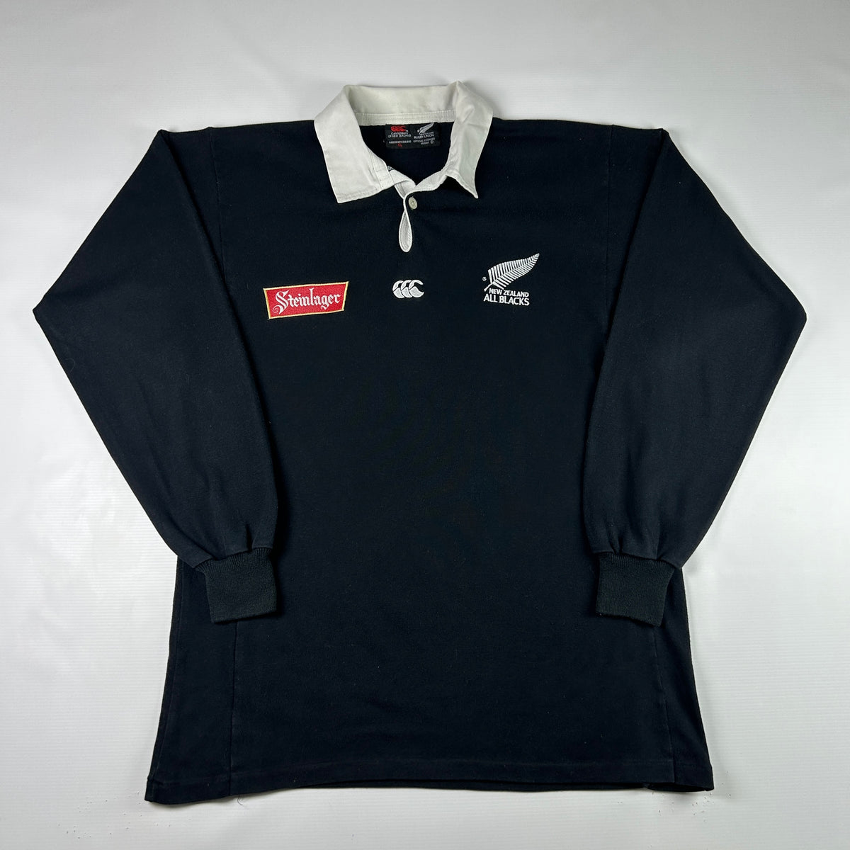 XL - 1994-1996 New Zealand All Blacks Steinlager Rugby Shirt Longsleeve Canterbury