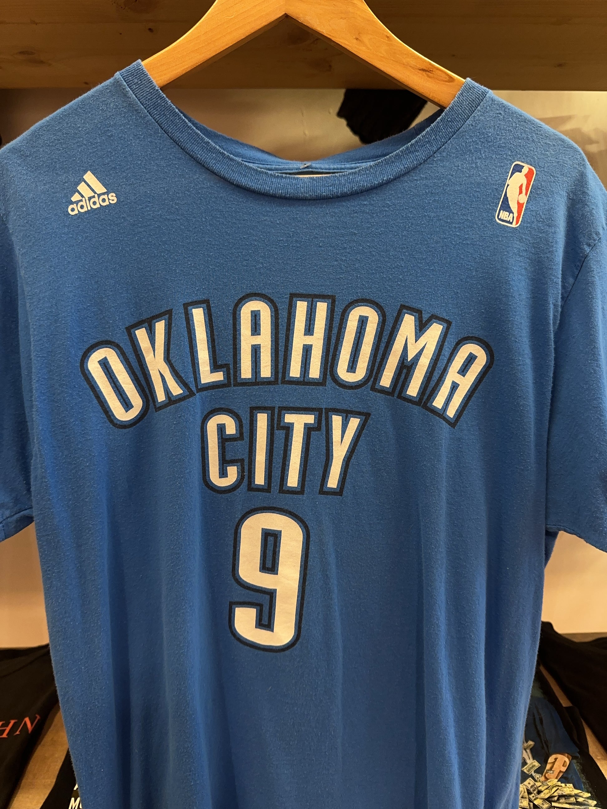 Adidas Oklahoma City Thunder Serge Ibaka #9 Blue NBA T-Shirt