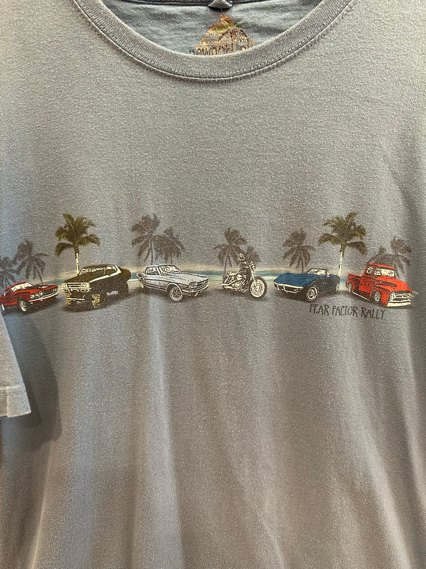 XL - Blue Car Factor Rally Graphic T-Shirt