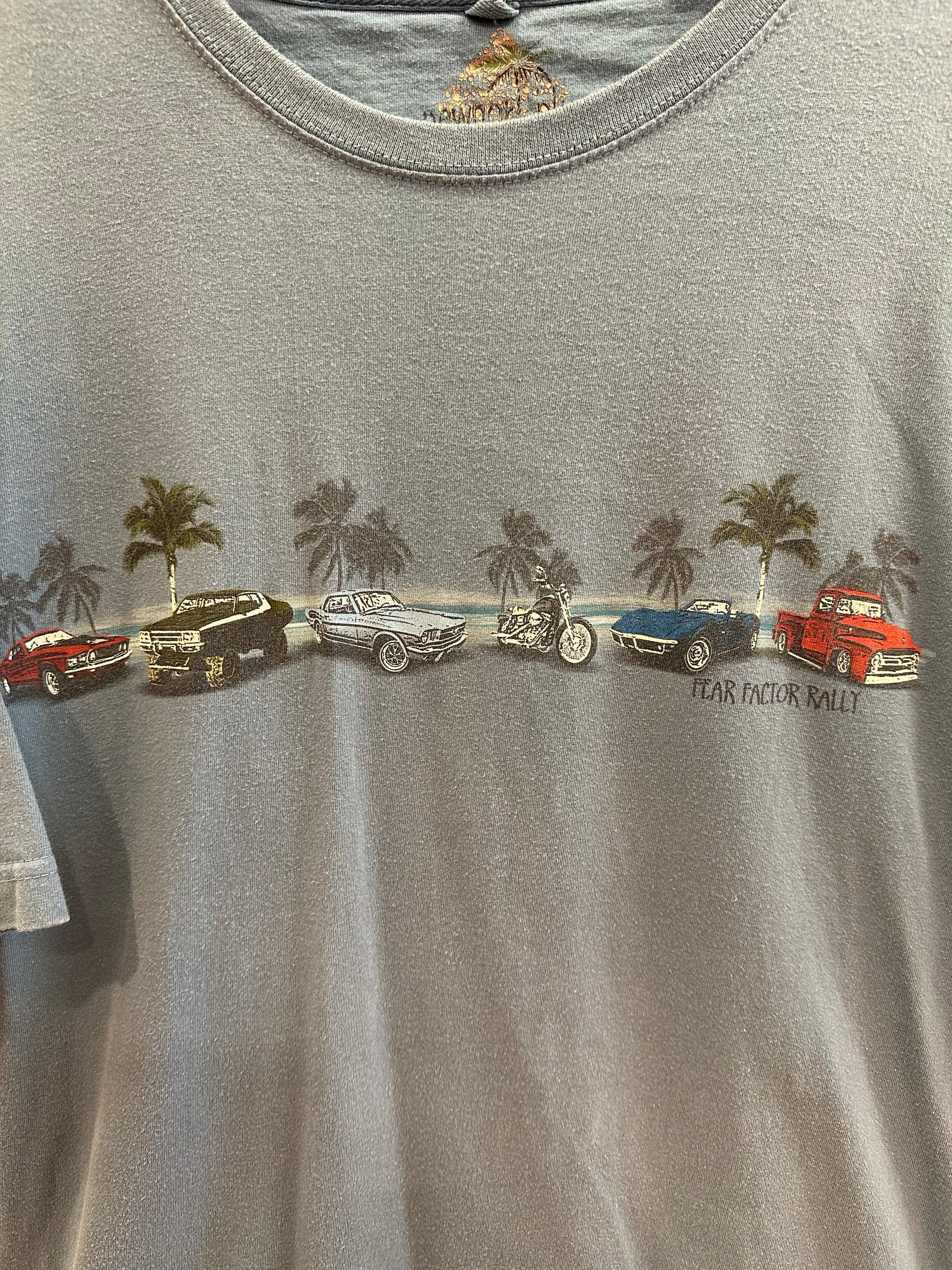 XL - Blue Car Factor Rally Graphic T-Shirt
