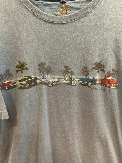 XL - Blue Car Factor Rally Graphic T-Shirt