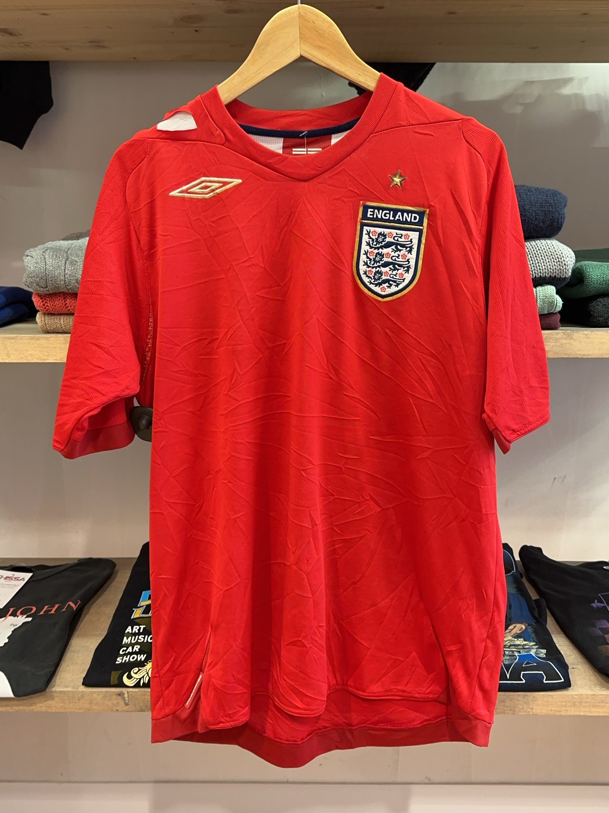 2006 - 2008 England National Football Team Umbro Away Football Shirt - M