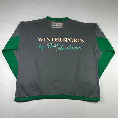 XL - 1990's Best Montana Winter Sports Hockey Sweatshirt