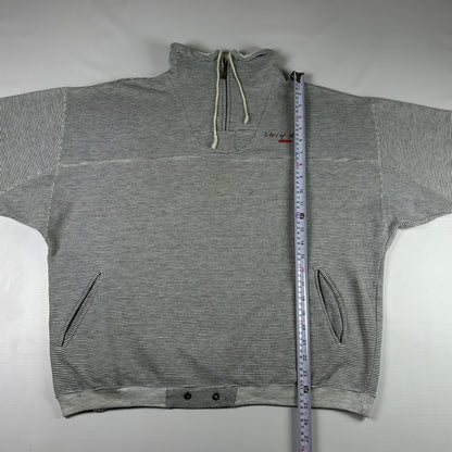XL - 1990's Adidas Striped Half-Zip Pullover Sweatshirt