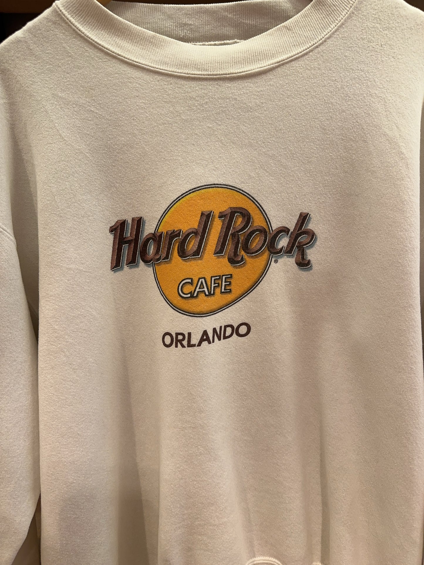 Hard Rock Cafe Orlando White Crewneck Sweatshirt - L