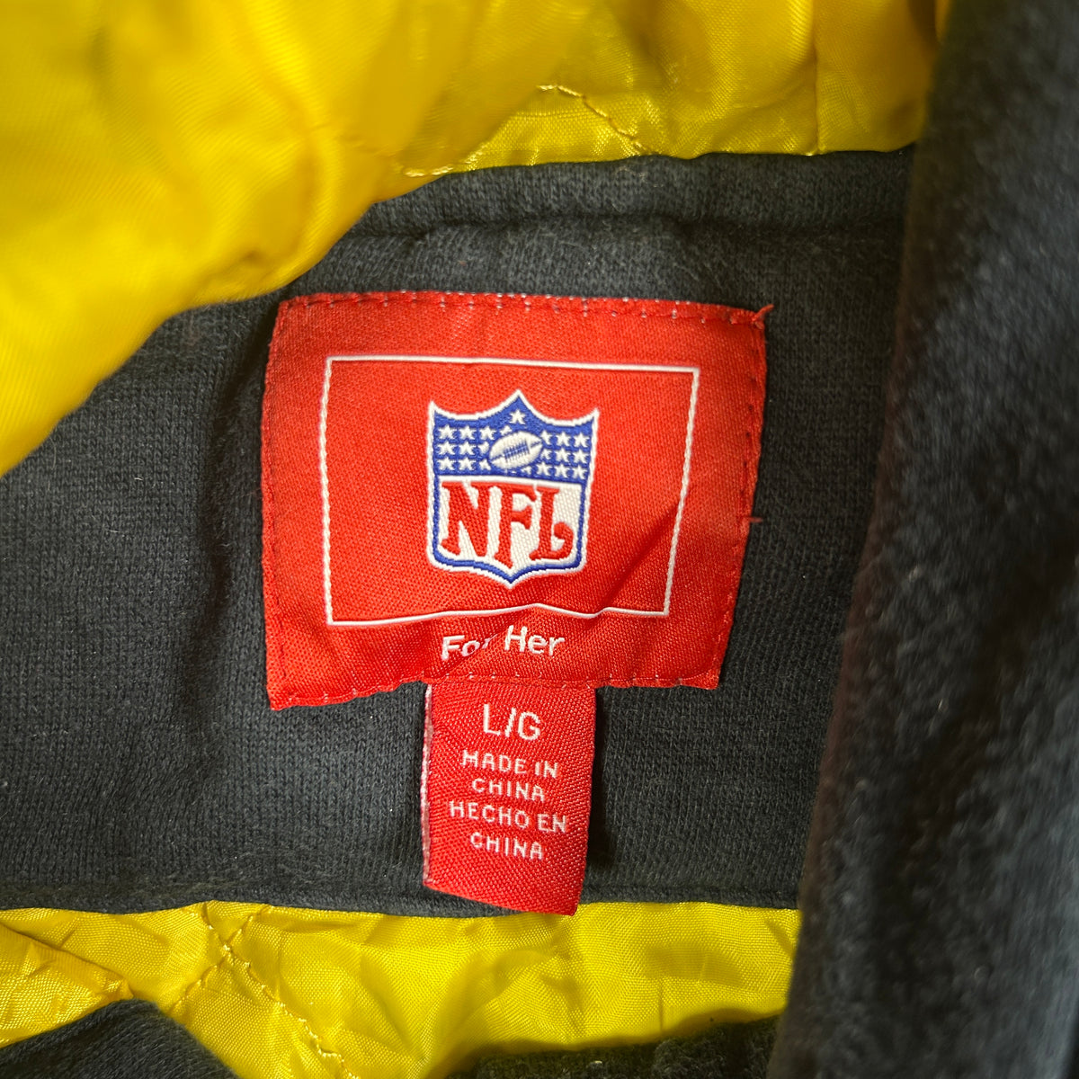 L - 2000's Pittsburgh Steelers NFL Women's Hooded Varsity Jacket