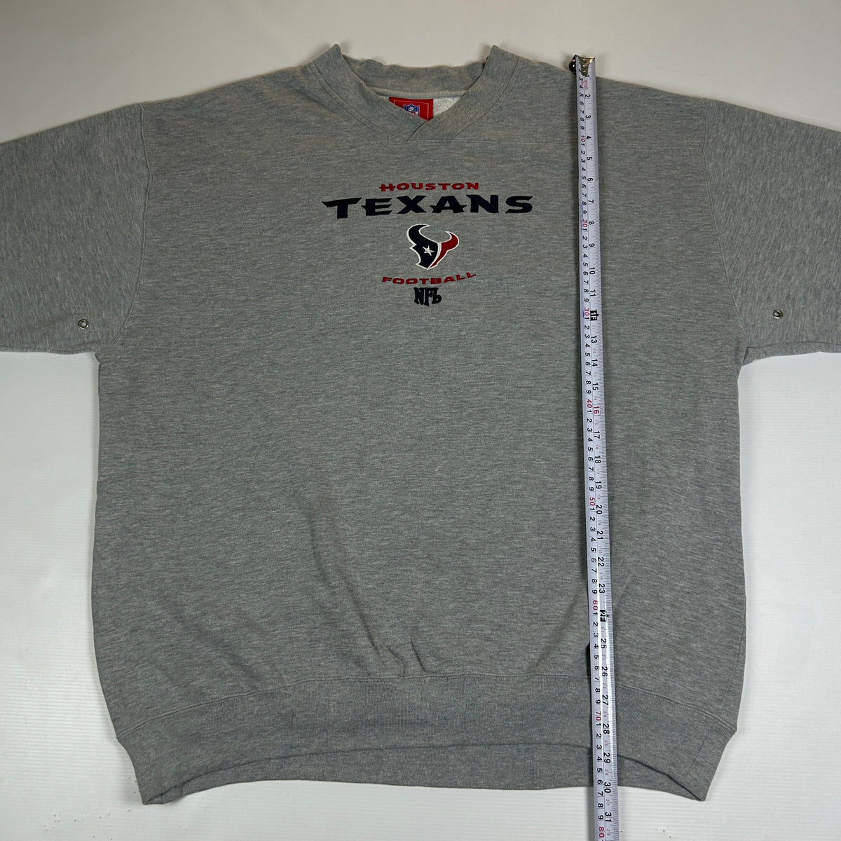 XL - Vintage 2000's Houston Texans NFL Gray V-Neck Sweatshirt