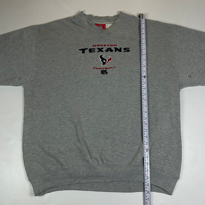 XL - Vintage 2000's Houston Texans NFL Gray V-Neck Sweatshirt