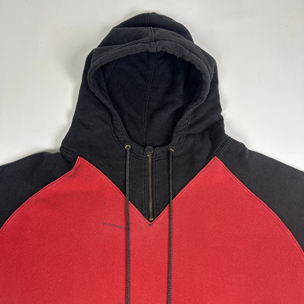 XL - 1990's Adidas Red Black Hooded Pullover Sweatshirt