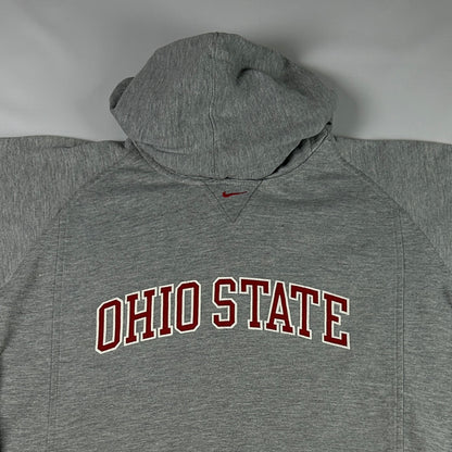 M - 1990's Nike Ohio State Buckeyes Gray Pullover Hoodie