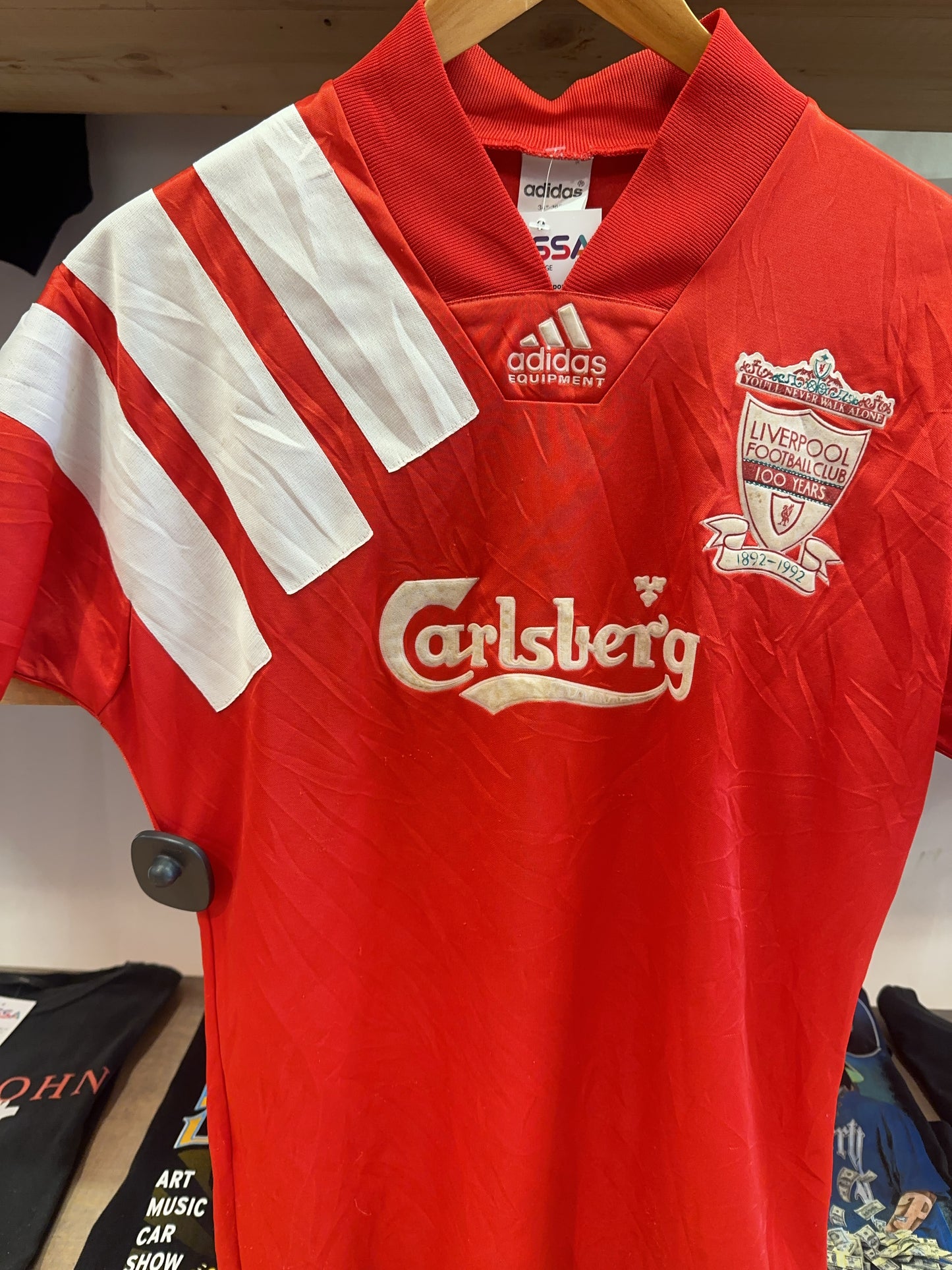1992-1993 Liverpool FC Adidas Home Football Shirt - S