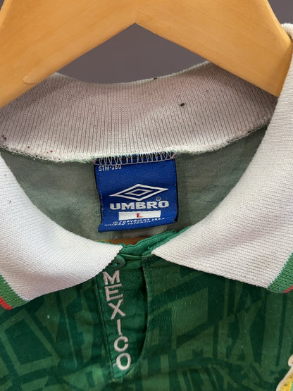 L - 1993-1994 Mexico Umbro Home Football Shirt