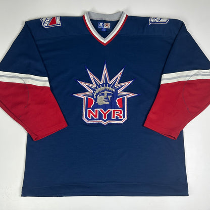XL - 1990's Starter New York Rangers Lady Liberty NHL Jersey