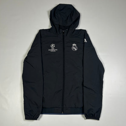 S - 2016-2017 Adidas Real Madrid UEFA Champions League Hooded Puffer Jacket