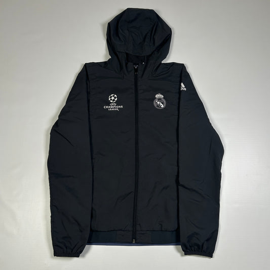 S - 2016-2017 Adidas Real Madrid UEFA Champions League Hooded Puffer Jacket