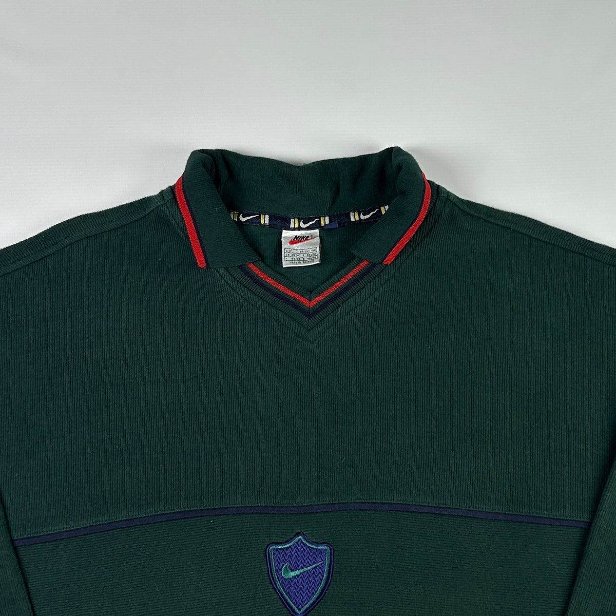 XXL - 1990's Nike Vintage Green Long Sleeve Polo Shirt