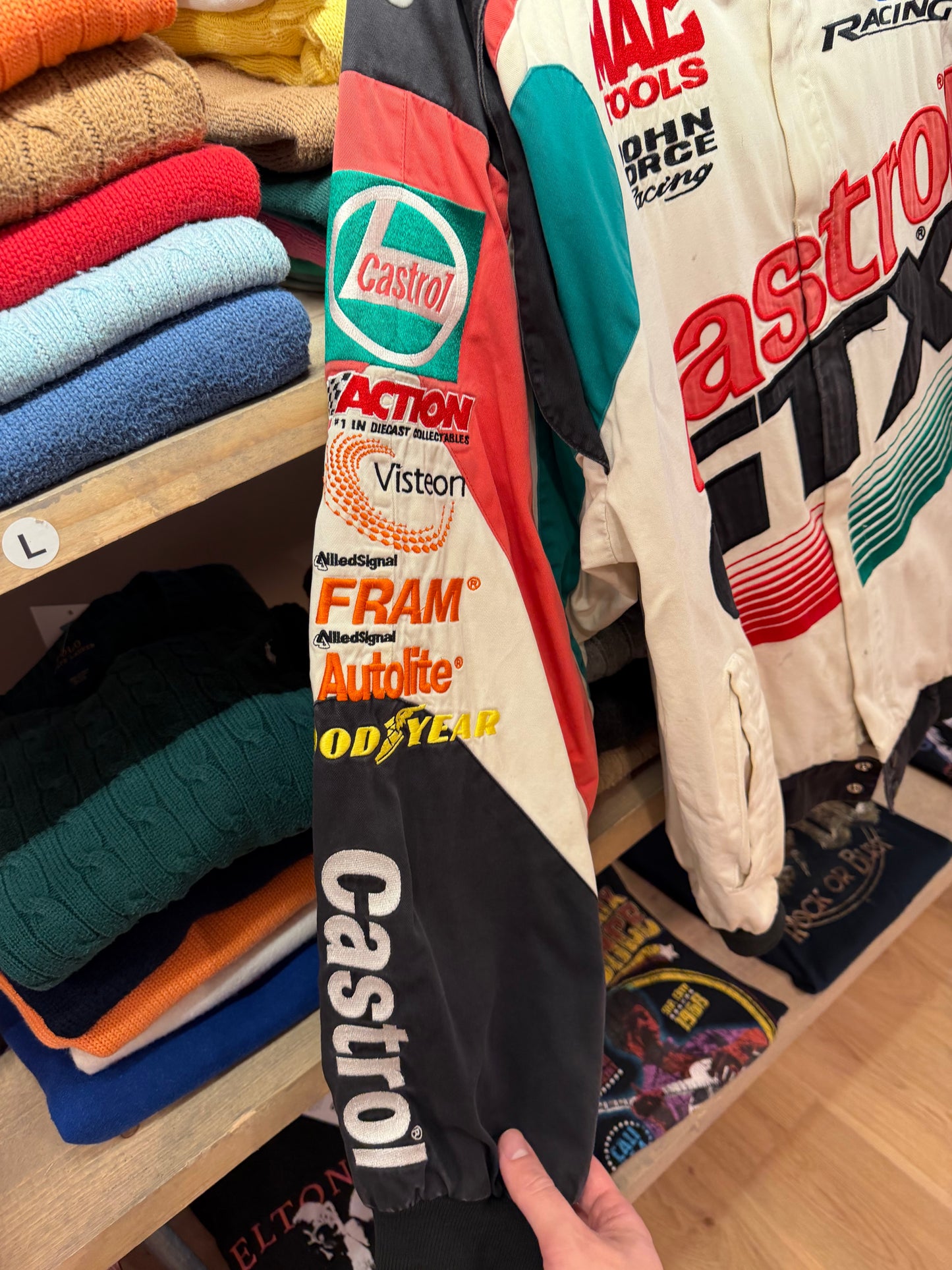 Vintage Nascar Castrol GTX John Force Jacket (L)