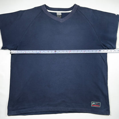 XL - Nike 2000's Navy Long Sleeve V-Neck T-Shirt