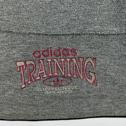 M - 2000's Adidas Training Grey Hooded Pullover Sweatshirt