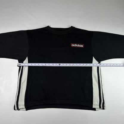 L - 1990's Adidas Black Graphic Long Sleeve Sweatshirt