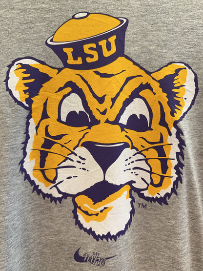Nike LSU Tigers Mascot Logo Gray T-Shirt