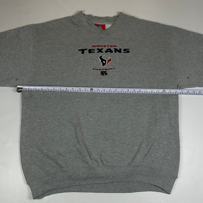 XL - Vintage 2000's Houston Texans NFL Gray V-Neck Sweatshirt