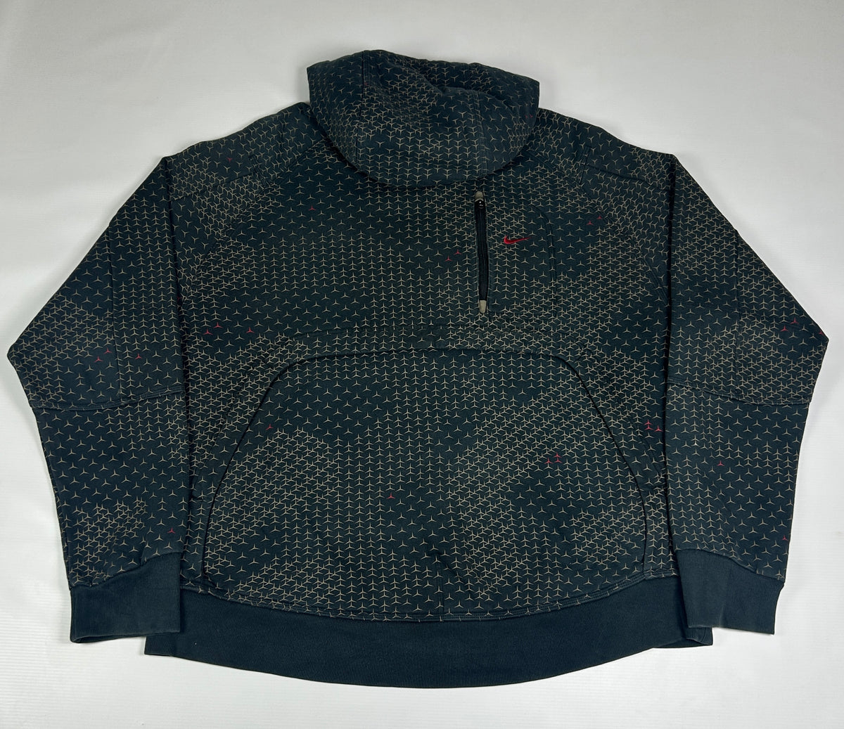 XL - Vintage 2000's Nike Air Patterned Pullover Hoodie Ninja Monogram