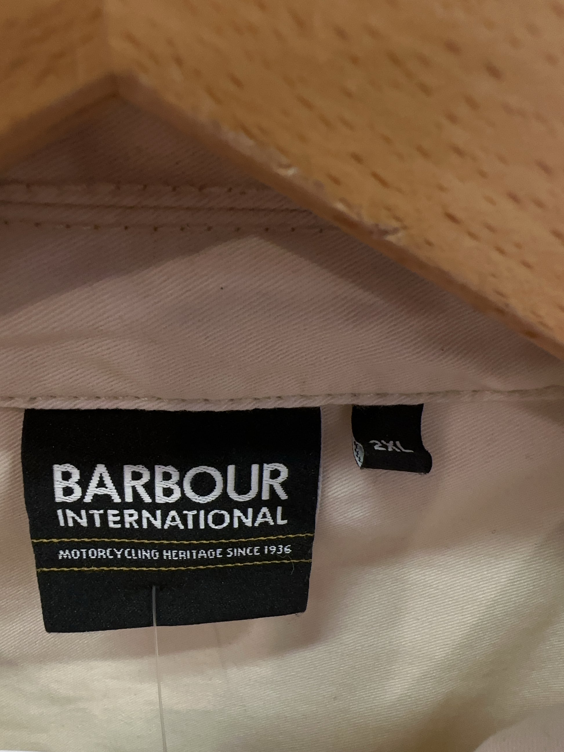 XXL - Barbour International Beige Button-Up Overshirt Jacket