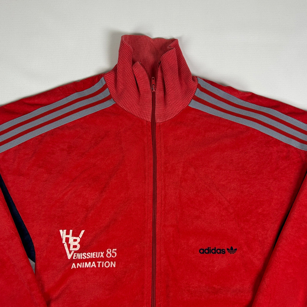 XL - 1985 Adidas Vintage Venissieux Zip Track Ventex Jacket