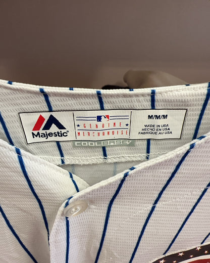 M - Chicago Cubs Majestic Pinstripe MLB Jersey Players Anthony Rizzo