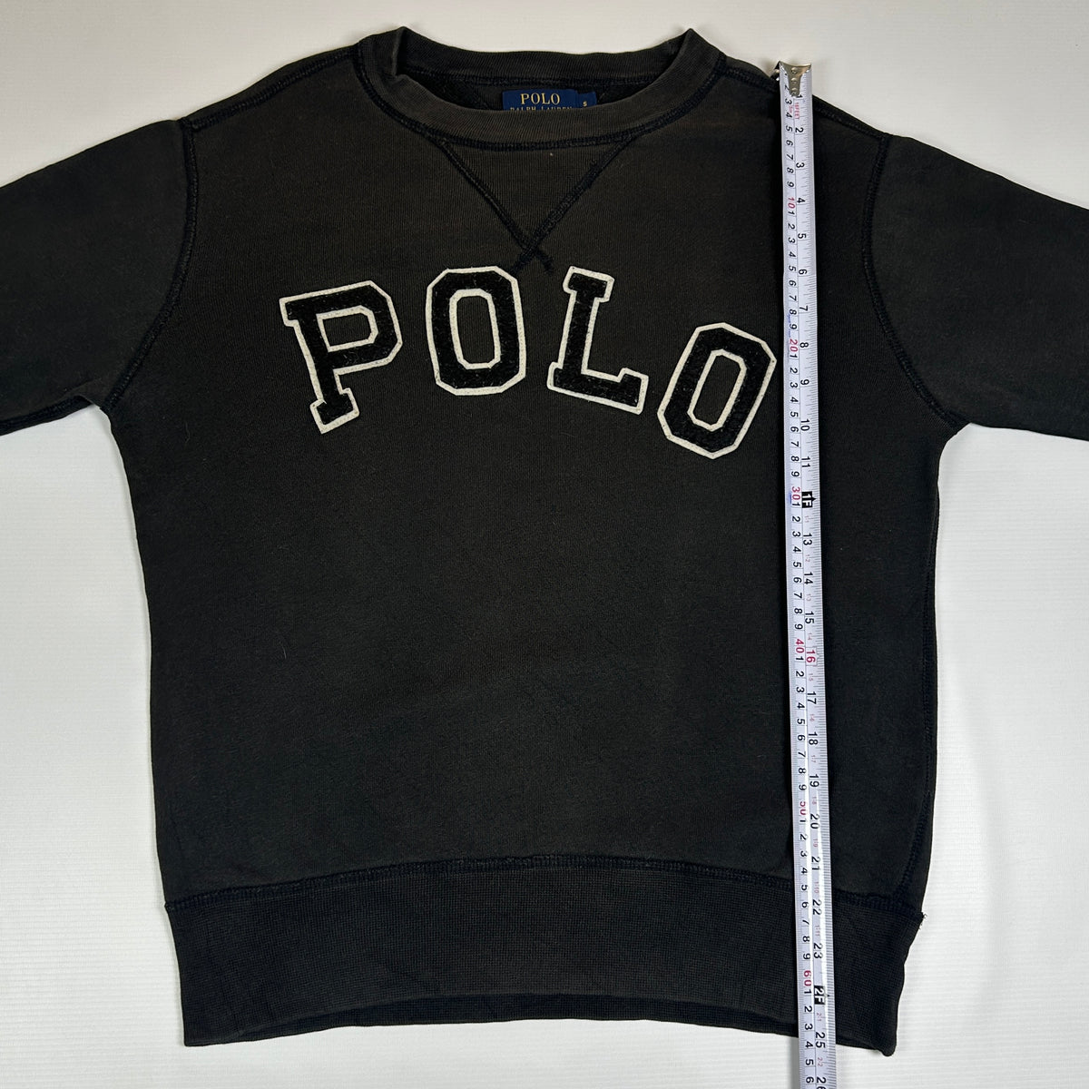 S - Vintage 2010's Polo Ralph Lauren Black Logo Crewneck Sweatshirt