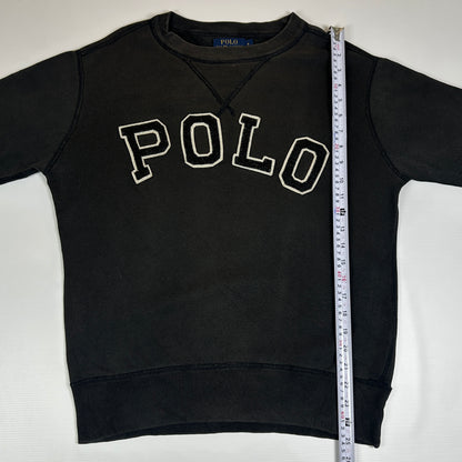 S - Vintage 2010's Polo Ralph Lauren Black Logo Crewneck Sweatshirt