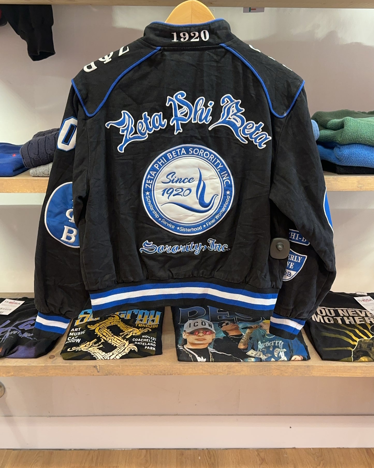 S - Vintage Buffalo Dallas Zeta Phi/Φ Beta Racing Jacket
