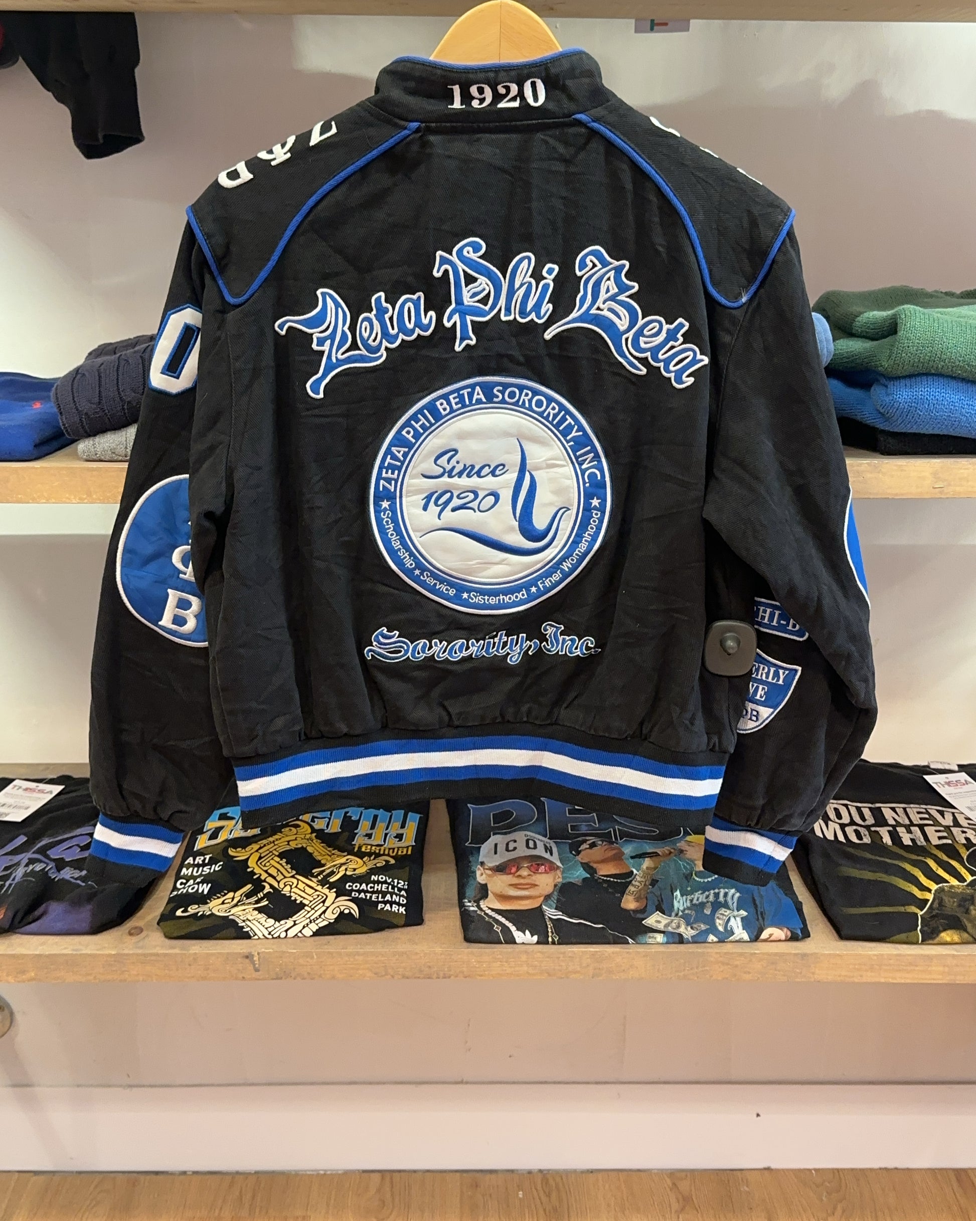 S - Vintage Buffalo Dallas Zeta Phi/Φ Beta Racing Jacket