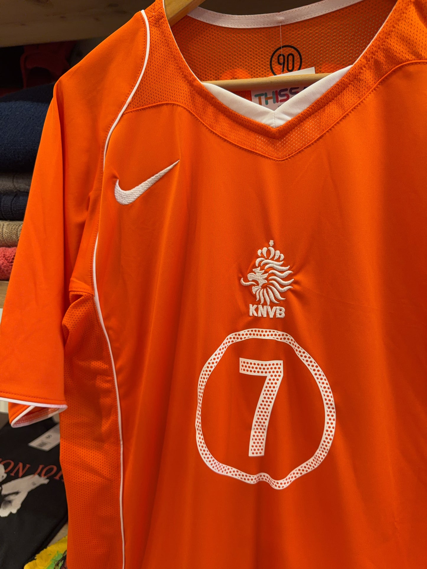 Vintage Nike Netherlands Seedorf 2004/05 Home Football Shirt (XL)